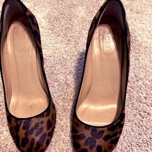 Leopard J Crew Collection shoes worn 2 times